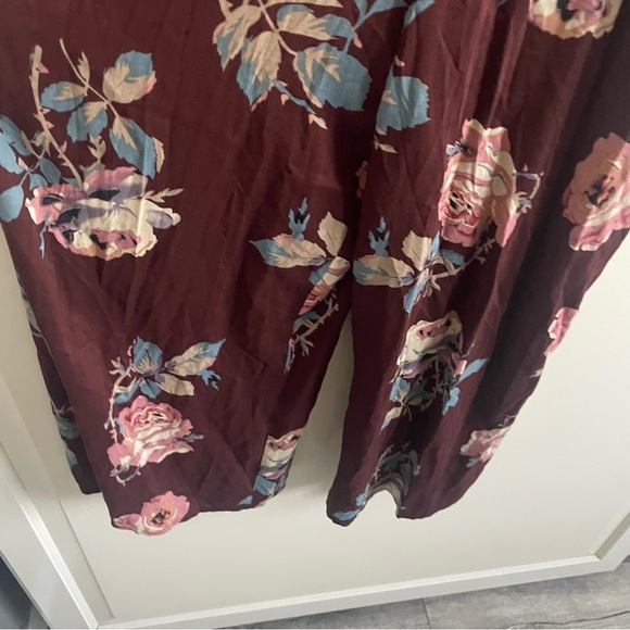 New! Show Me Your Mumu Bianca Ruffled Floral Burgundy Jumpsuit NWT 20162 - Picture 5 of 11